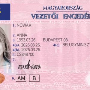 HUNGARIAN DRIVERS LICENSE