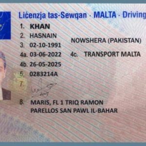 MALTESE DRIVER'S LICENSE